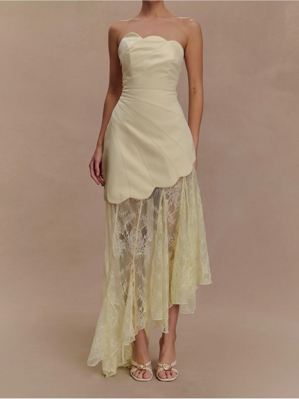 Meshki Aleena Stain and Lace Maxi Dress